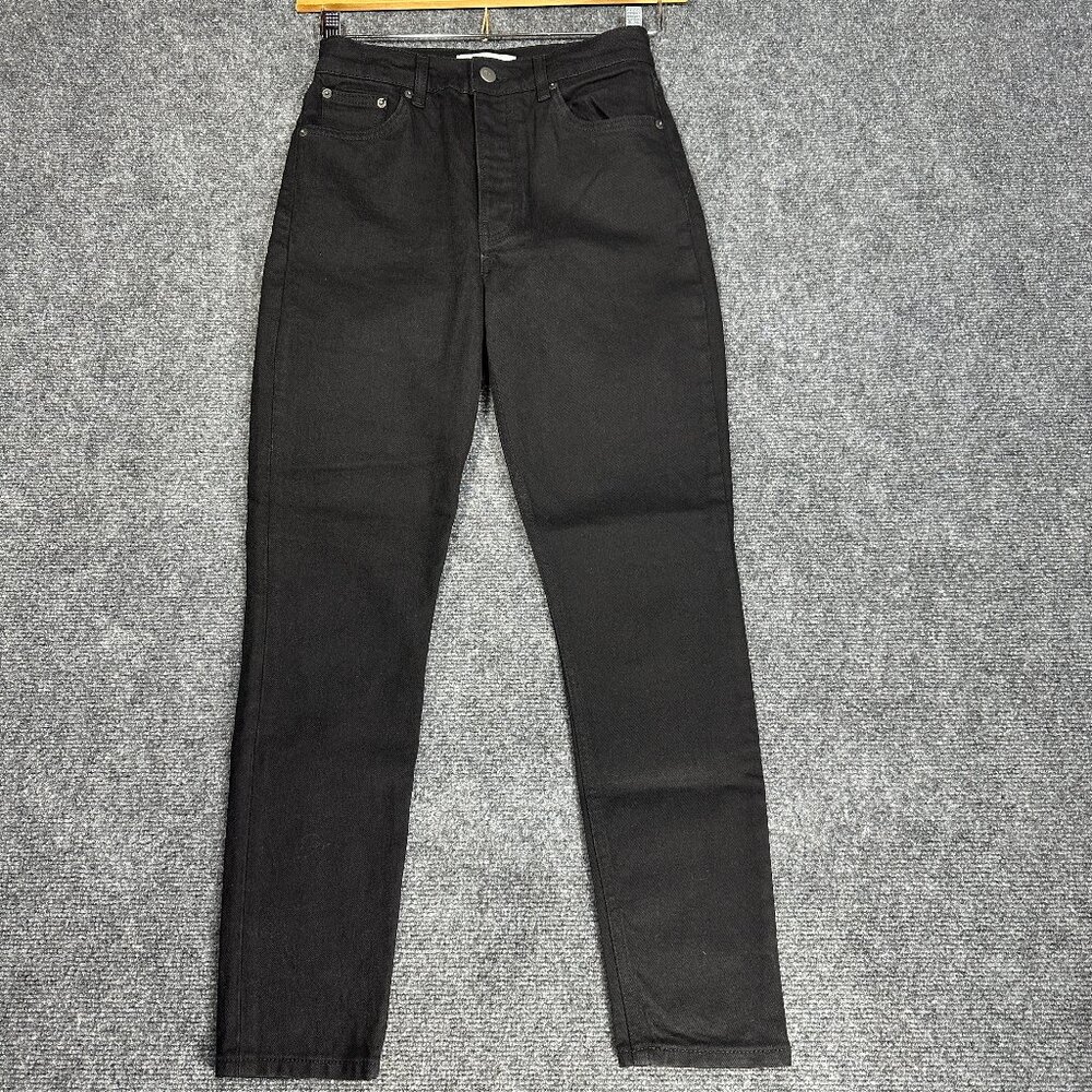 Reformation Jeans Womens 26 Serena High Skinny Crop Black Organic Cotton Stretch